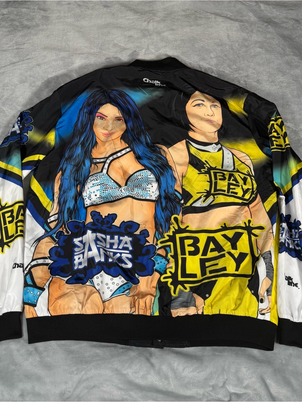 Chalk Line Sasha Banks & Bayley WWE Bomber Jacket Mens 3XL Slim Fanimation